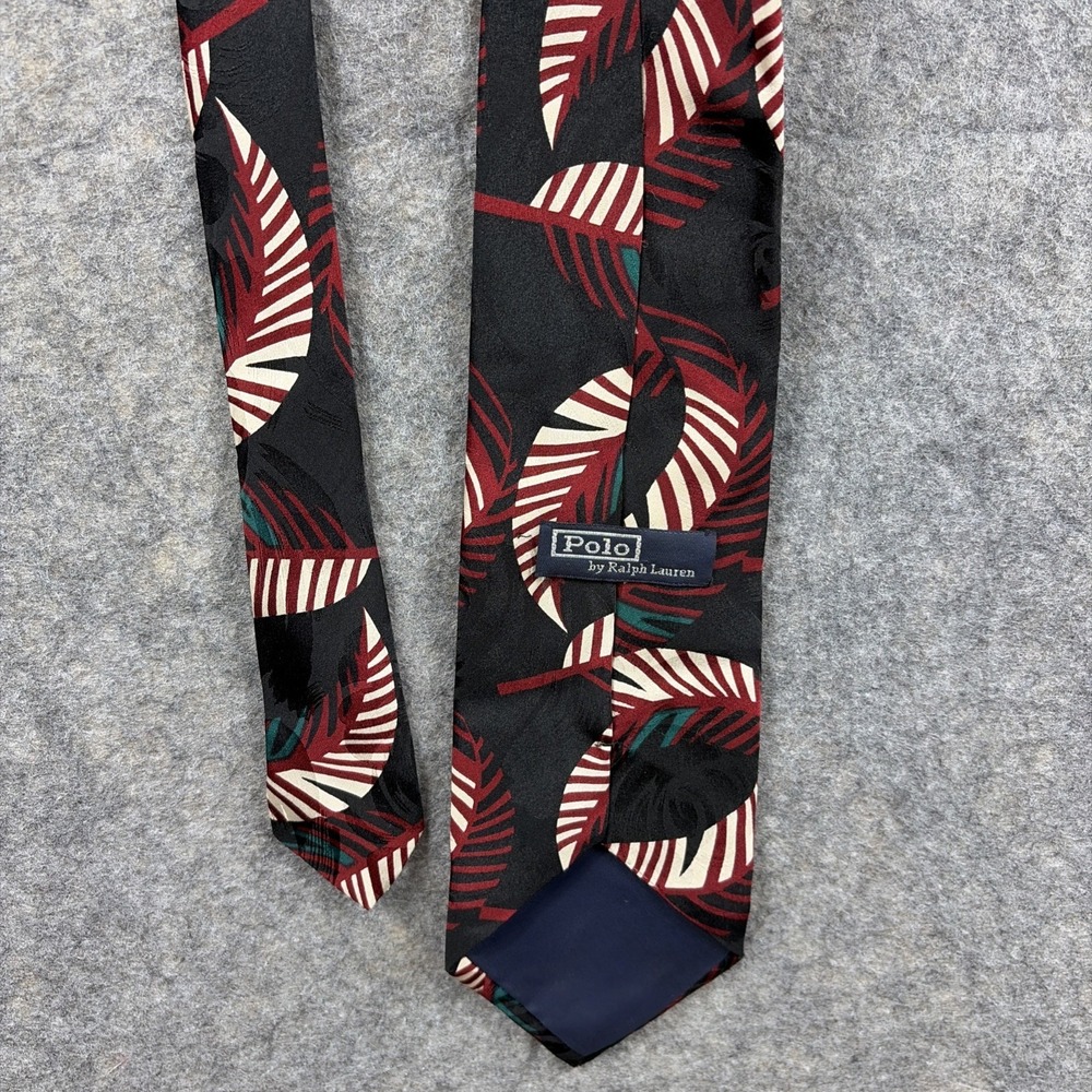POLO BY RALPH LAUREN Blue / Red  Silk Tie HANDMADE USA